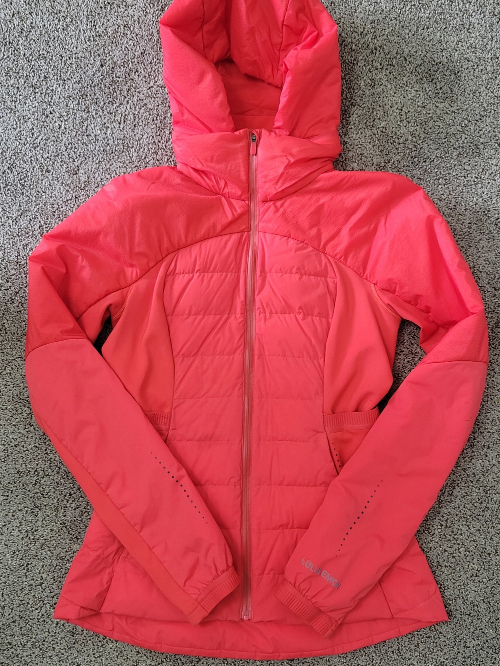 Women's Red Lulelemon Down For It All Jacket